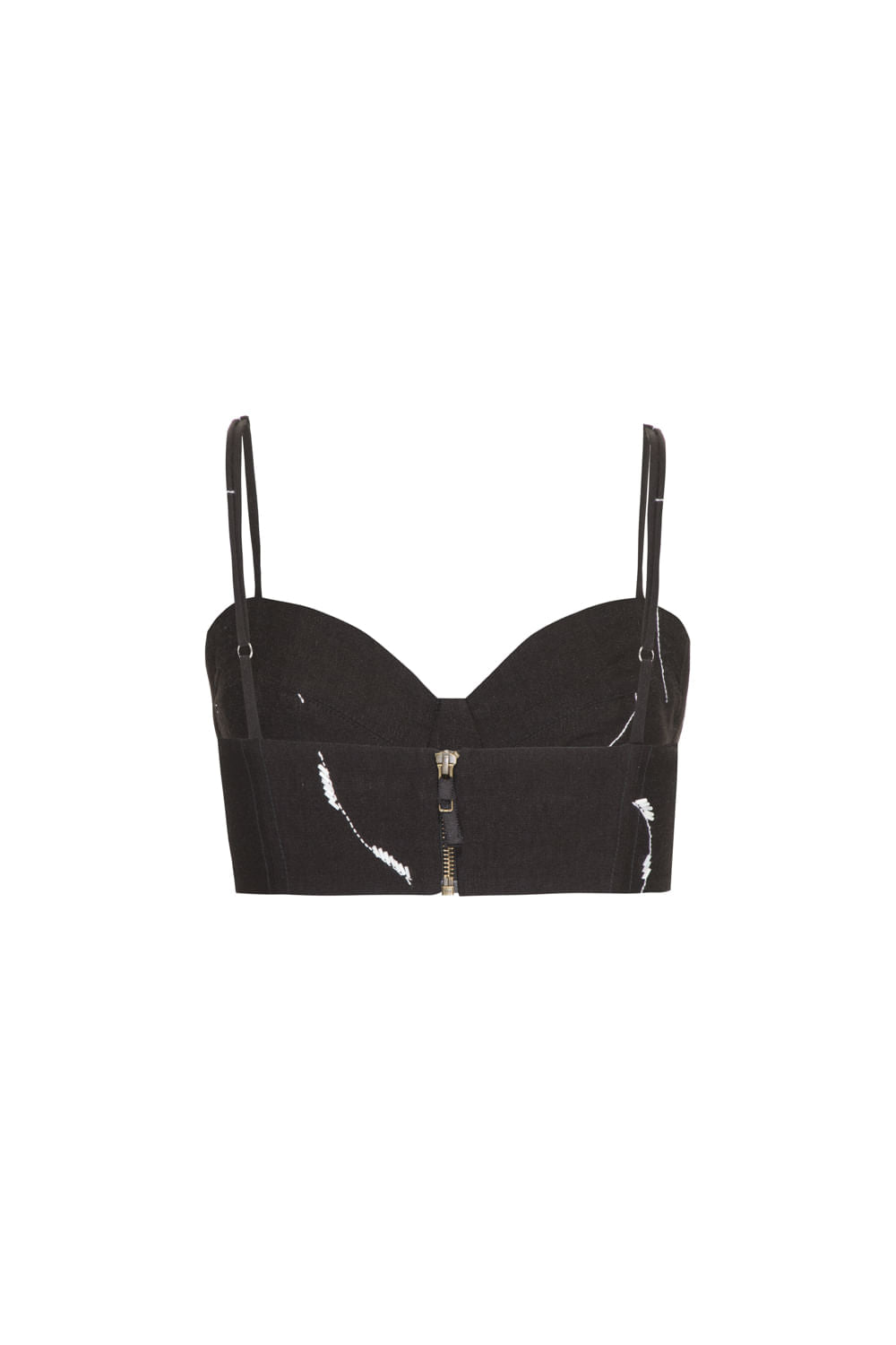 TOP CROPPED CIRCLES PRETO