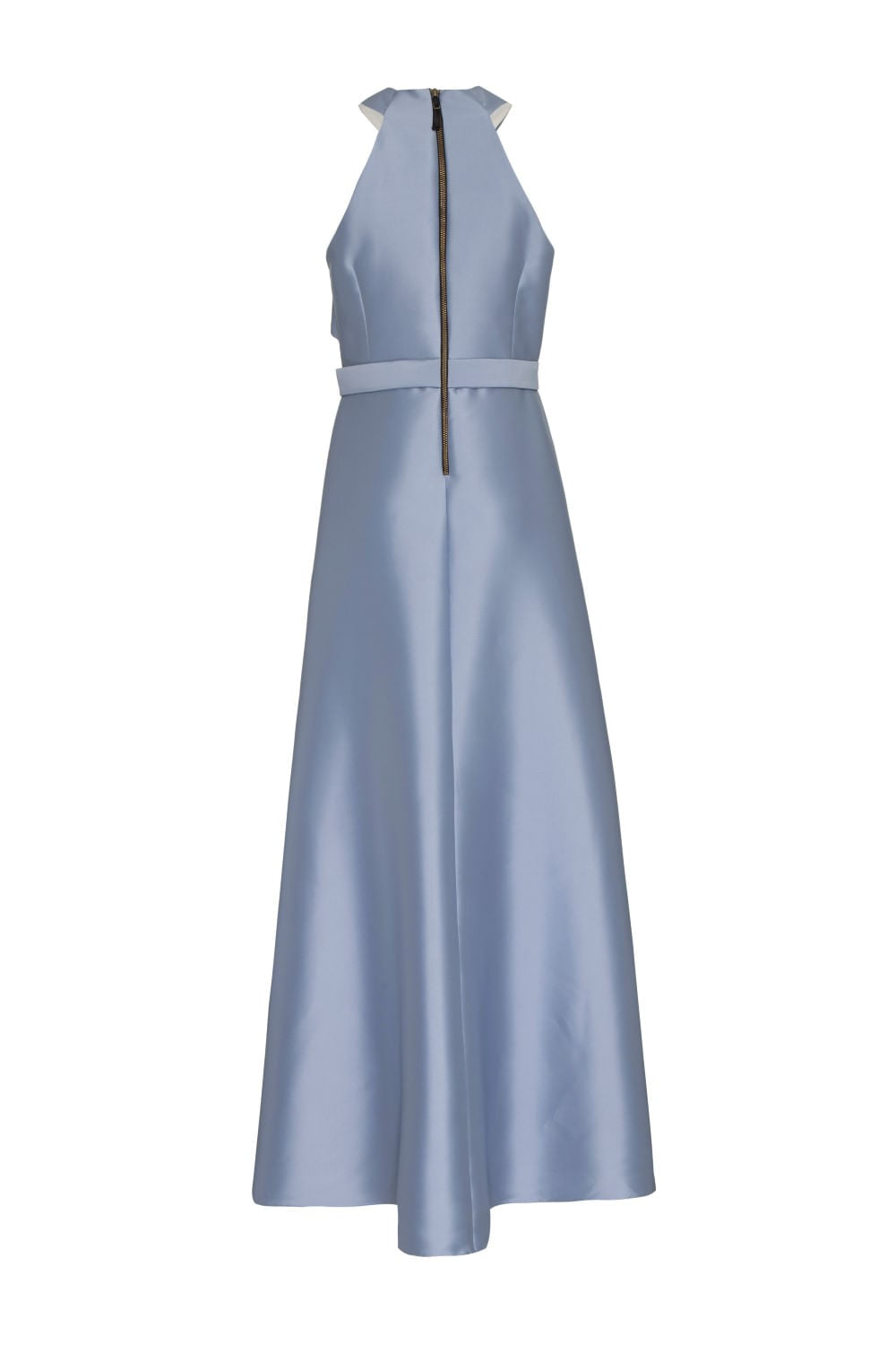 VESTIDO LONGO CRUZADO FRENTE ÚNICA ZIBELINE CELESTE