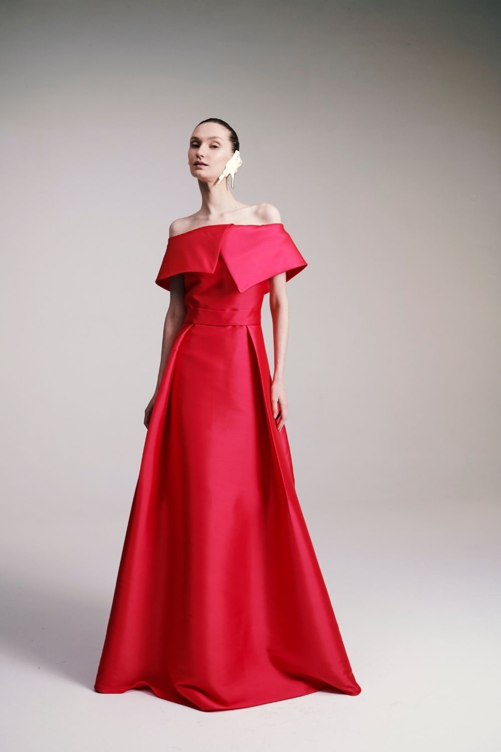 VESTIDO LONGO OMBRO A OMBRO ZIBELINE PINK