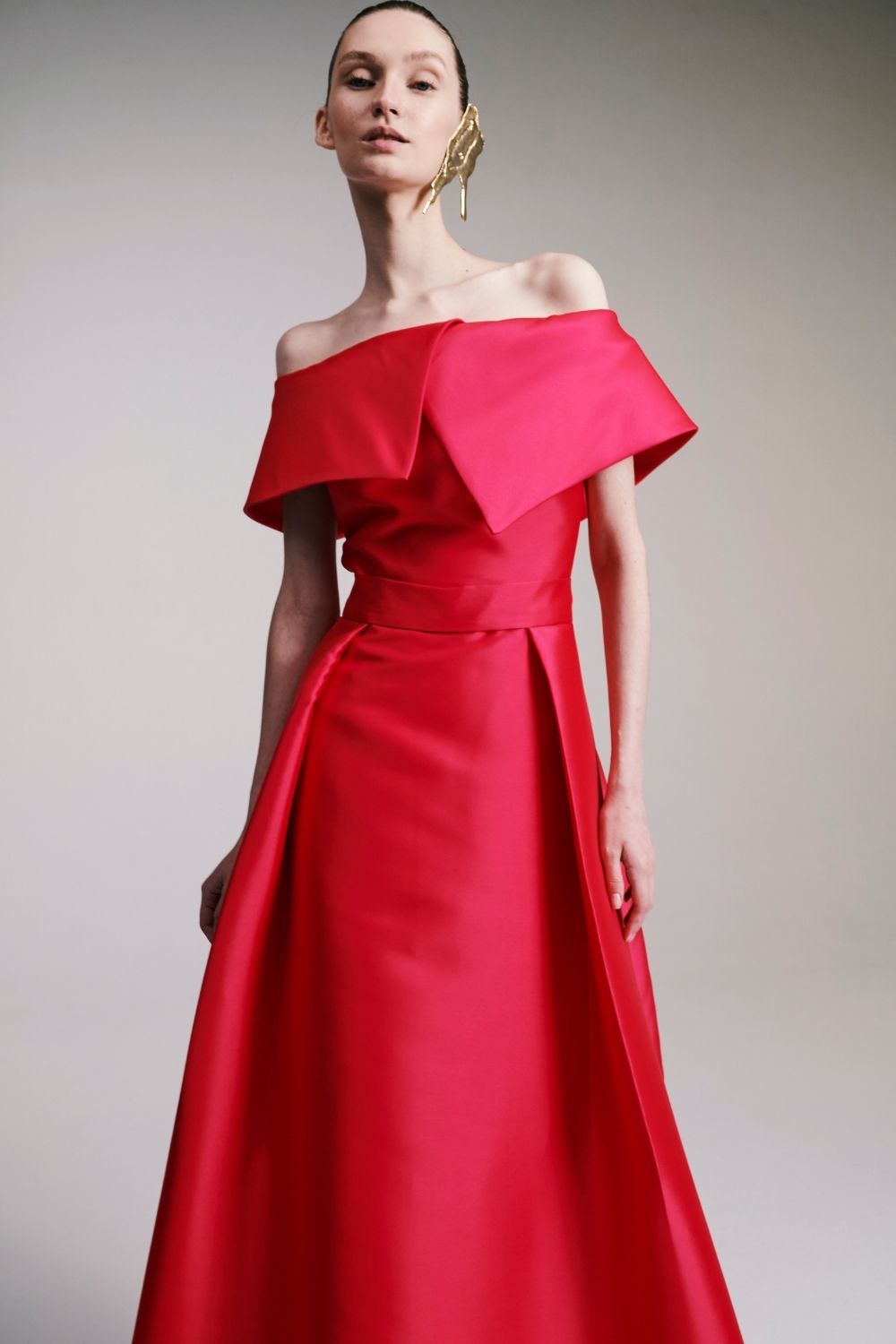 VESTIDO LONGO OMBRO A OMBRO ZIBELINE PINK