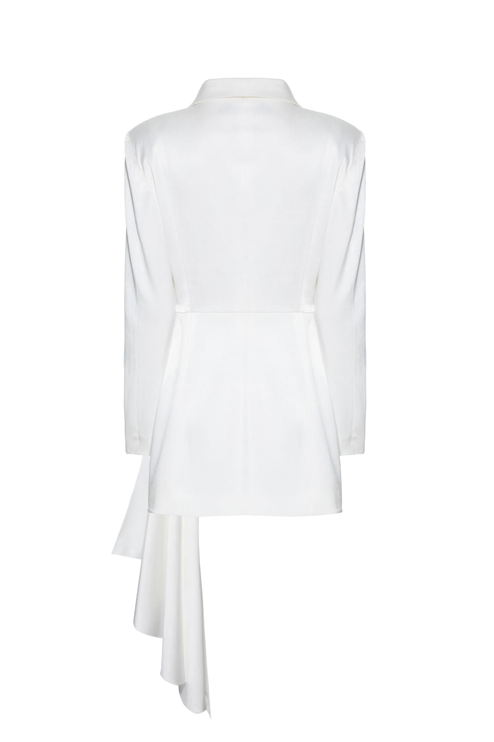 Blazer longo faixas cetim rampling off white