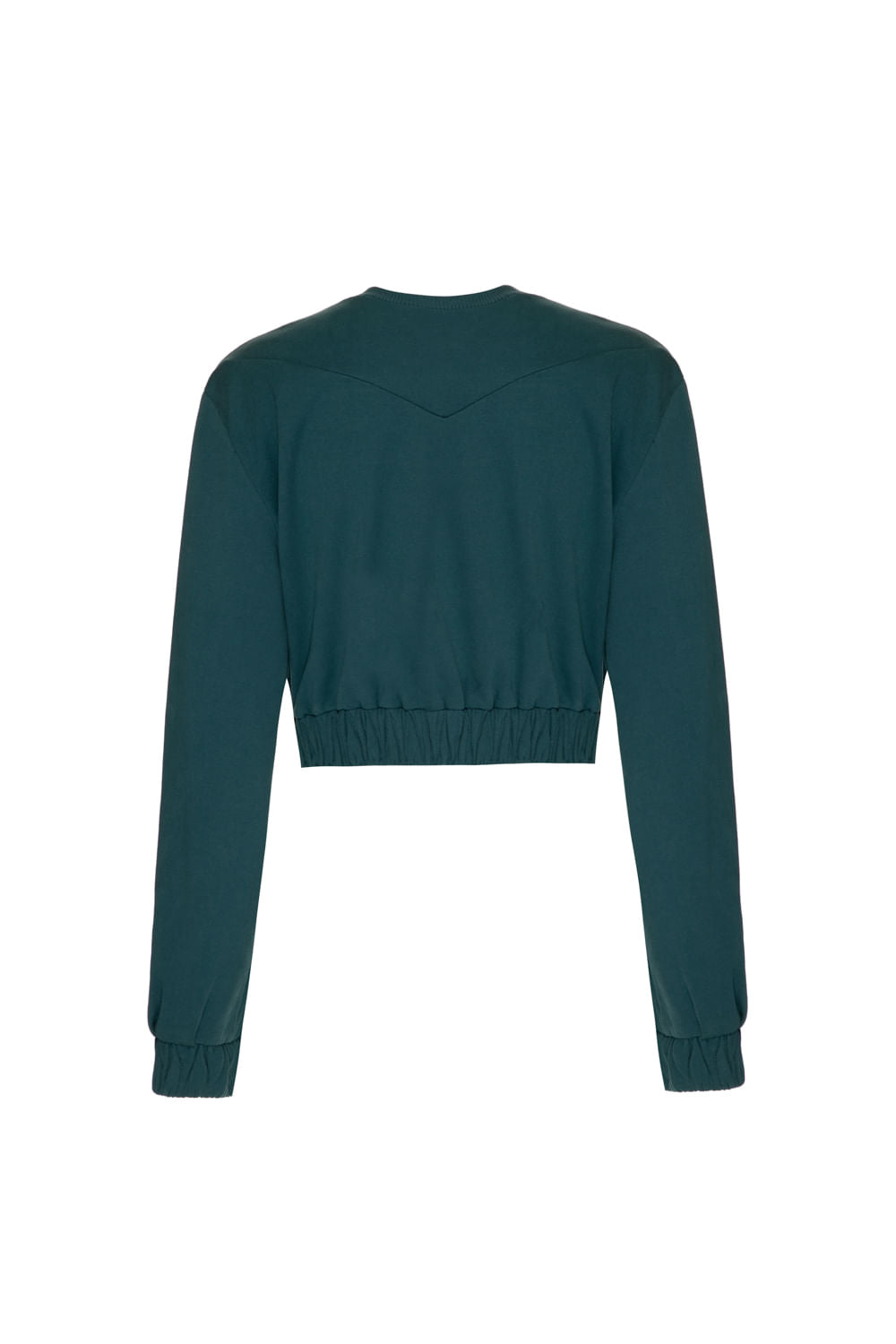 Blusa bordada mangas moletom lucy - mães verde