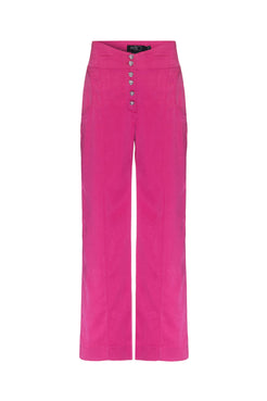 CALÇA BOTÕES CETIM RAMPLING PINK