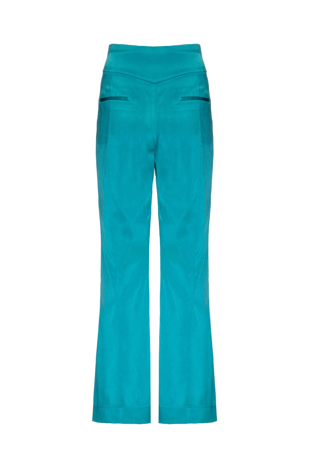 CALÇA BOTÕES CETIM RAMPLING AZUL