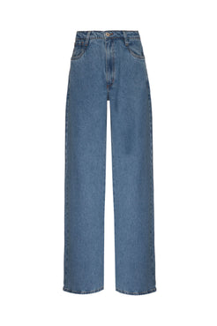 CALÇA AMPLA DENIM VOGEL AZUL JEANS CLARO
