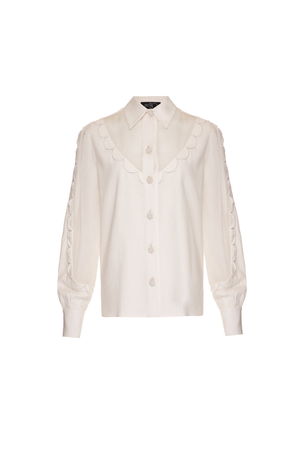 CAMISA RECORTE LINHO NILO MATRON OFF WHITE