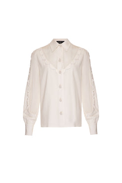 CAMISA RECORTE LINHO NILO MATRON OFF WHITE