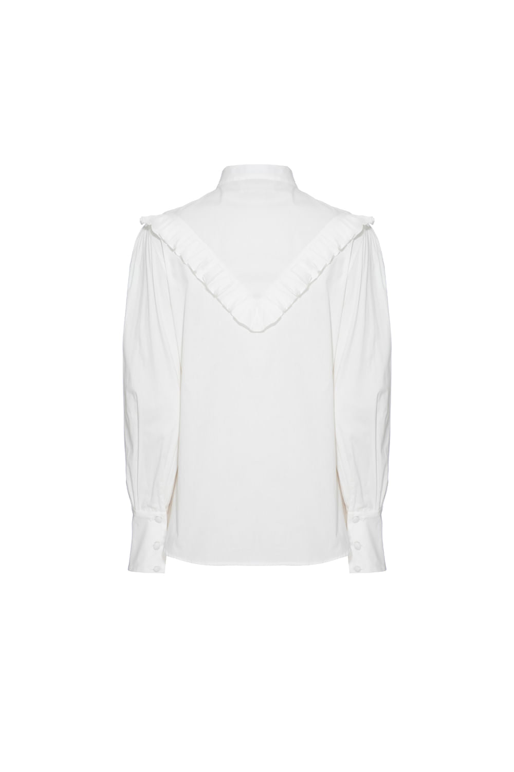 Camisa bordada tricoline spencer off white