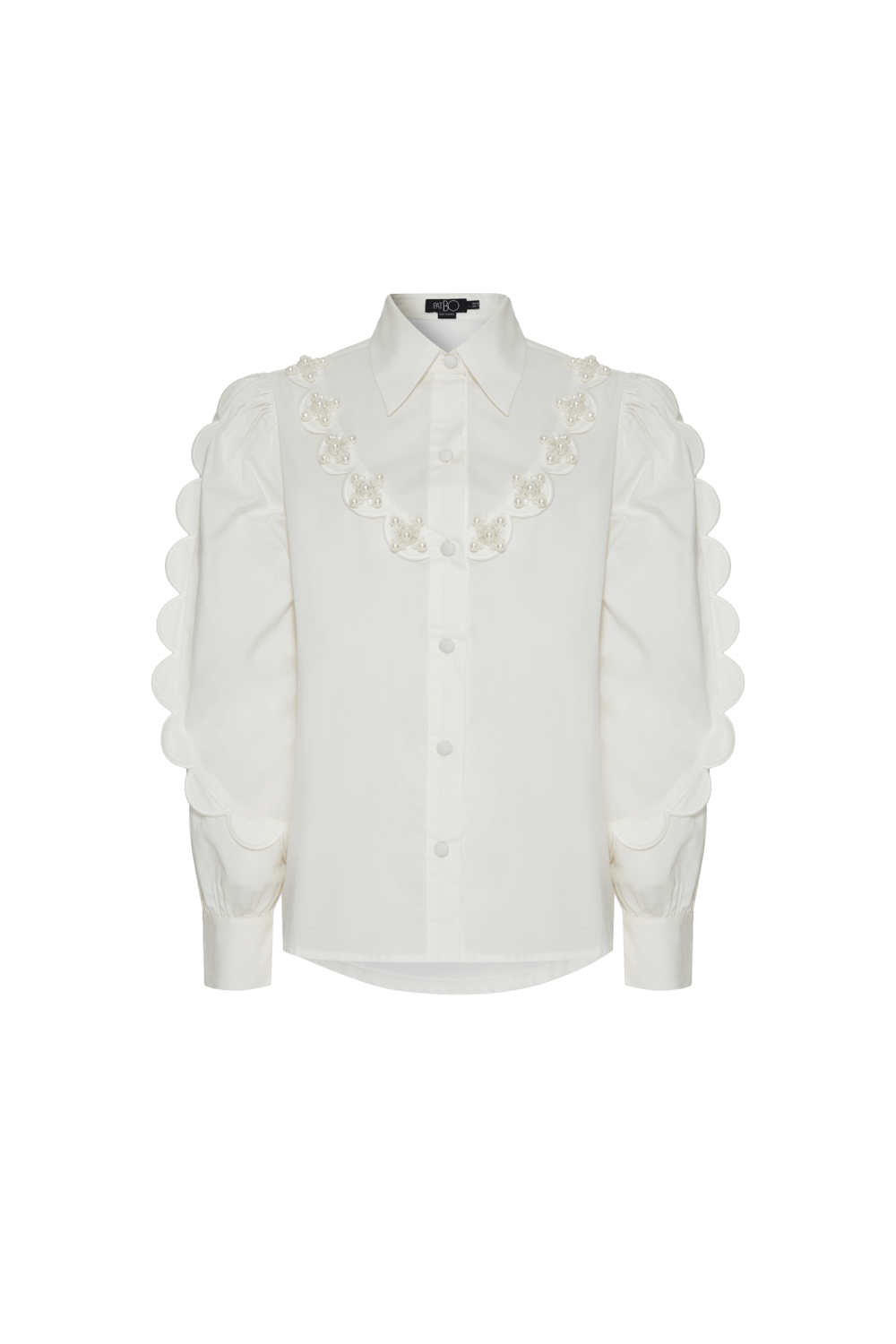 CAMISA BABADO TRICOLINE SPENCER OFF WHITE