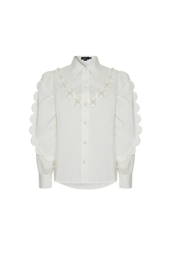 CAMISA BABADO TRICOLINE SPENCER OFF WHITE