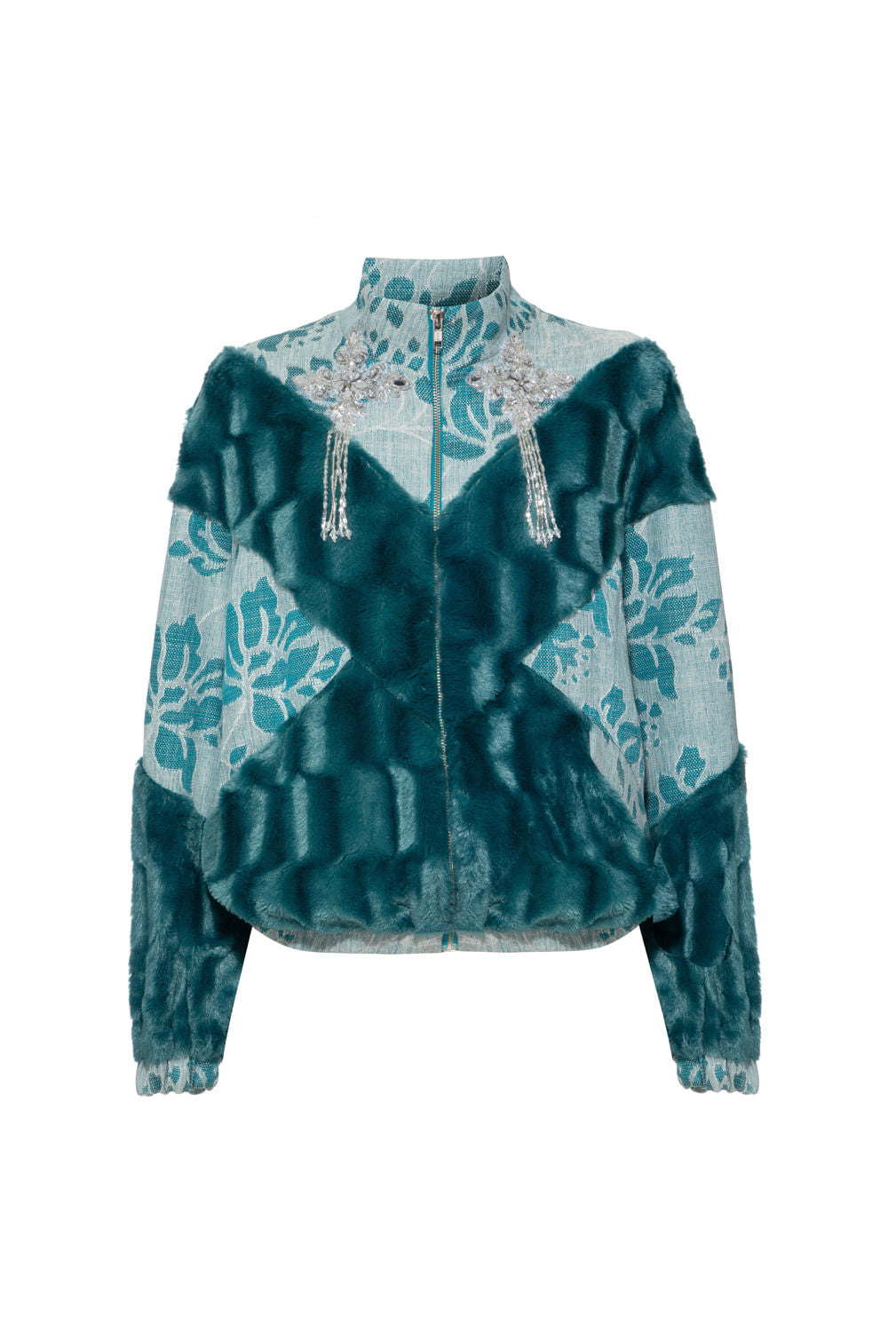 JAQUETA BORDADO JACQUARD BENEDETTA VERDE