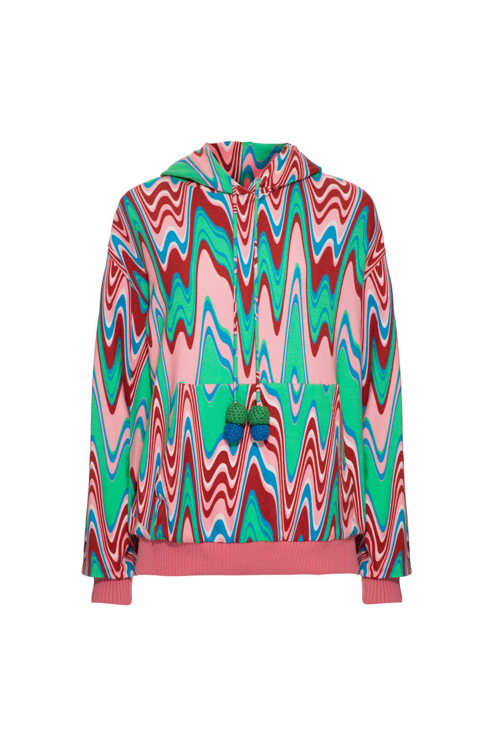 CASACO MOLETOM WAVES VERDE