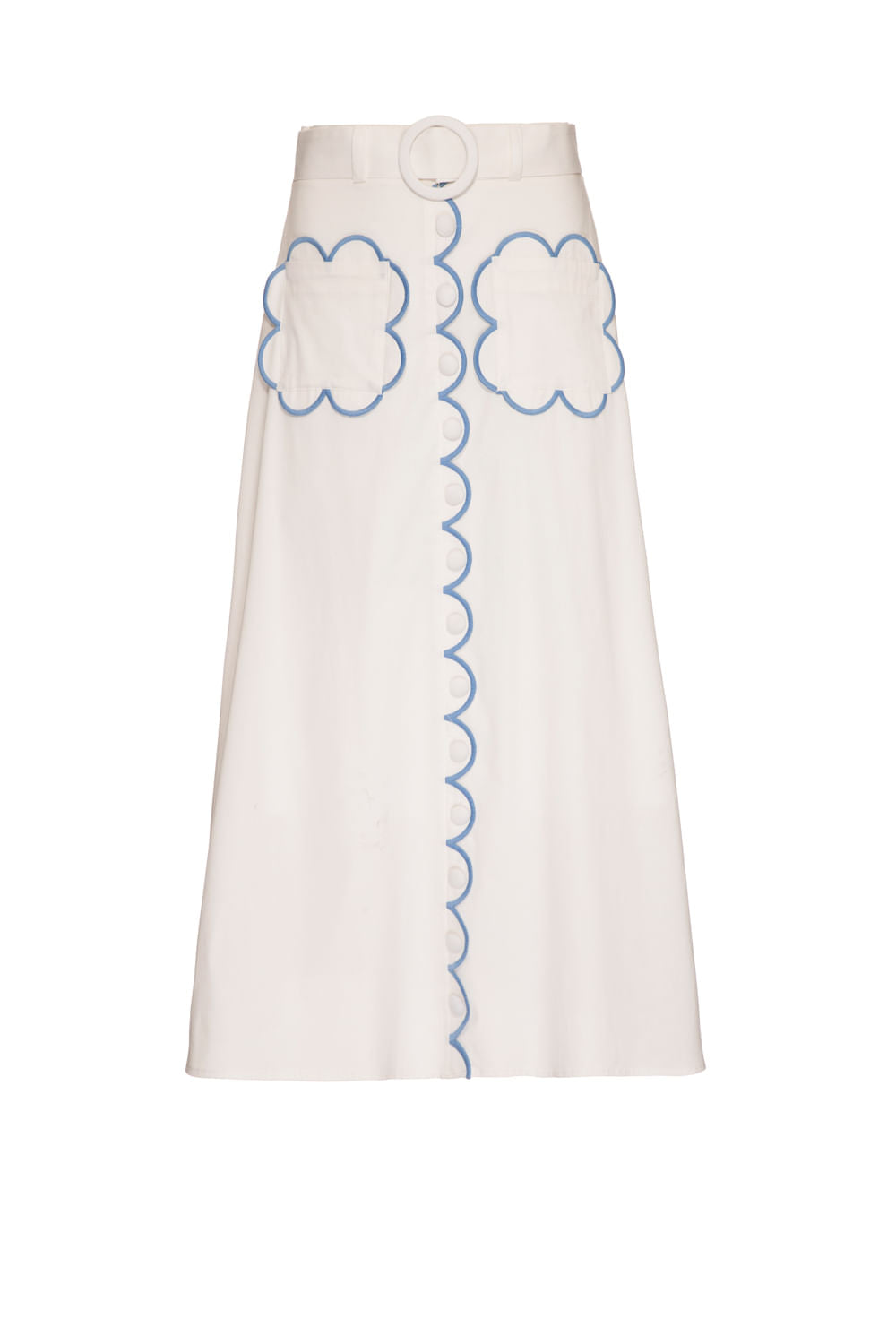 SAIA BORDADO TRICOLINE SPENCER OFF WHITE