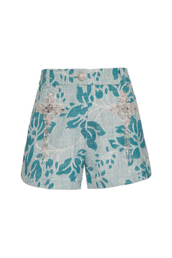 Short bordado jacquard benedetta verde