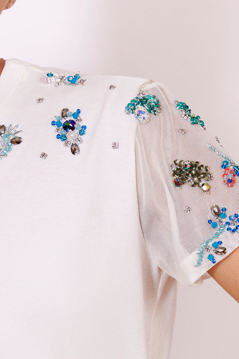CAMISETA PATBO SWAROVISK I23 OFF WHITE