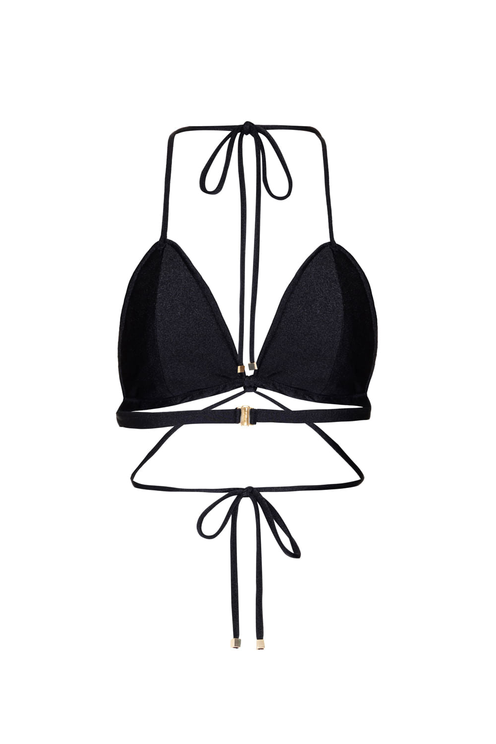 TOP BIQUÍNI CORDÕES LYCRA JOLIE PRETO