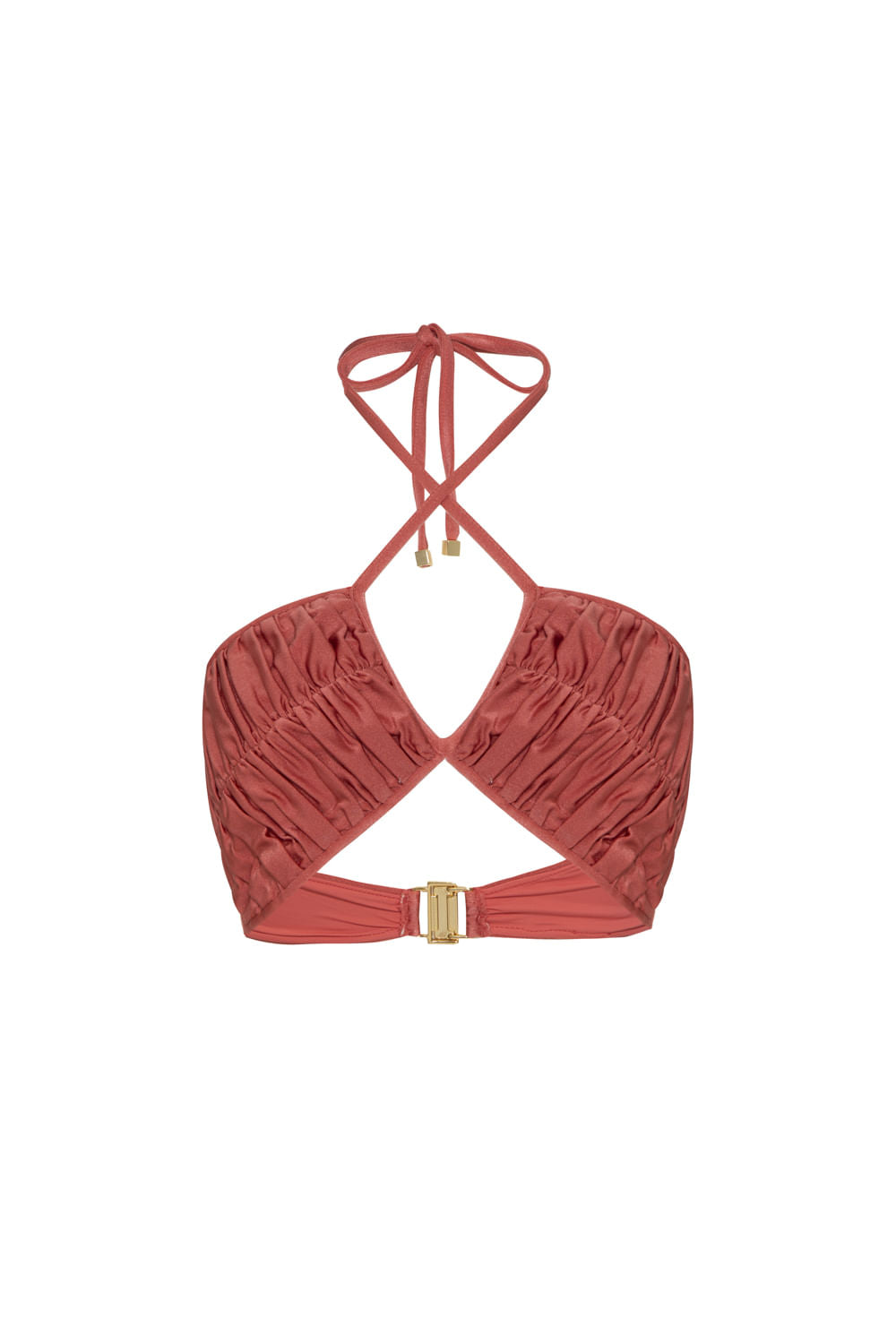 TOP BIQUÍNI PREGAS LYCRA JOLIE CORAL