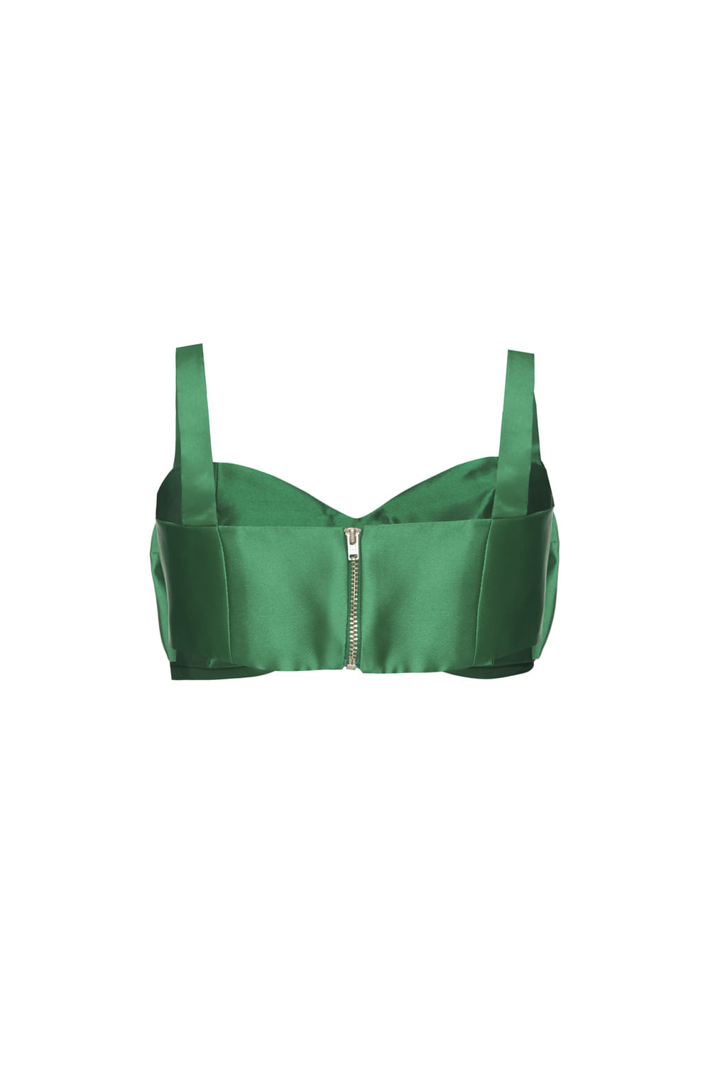 Top cropped laço bordado zibeline jocelyn verde