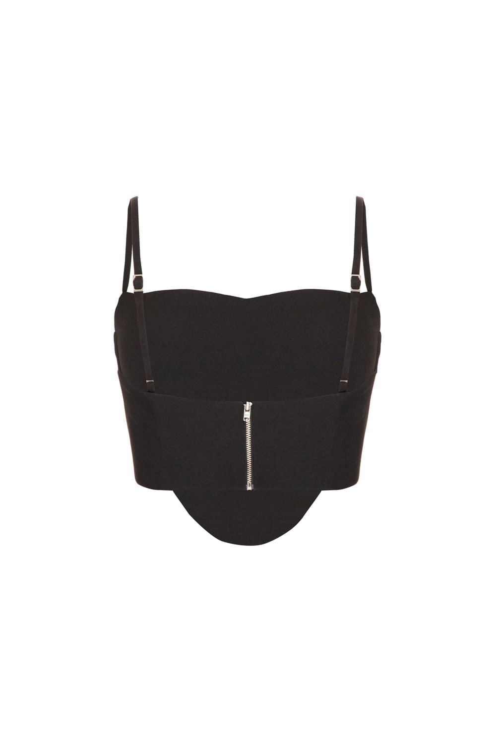 Top cropped crepe edie preto