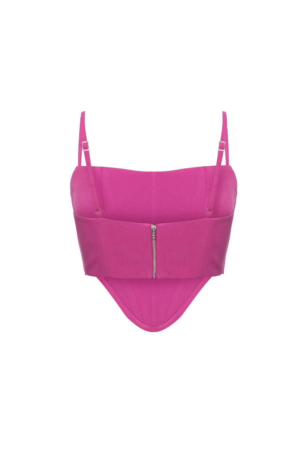 TOP CROPPED CREPE EDIE FUCSIA