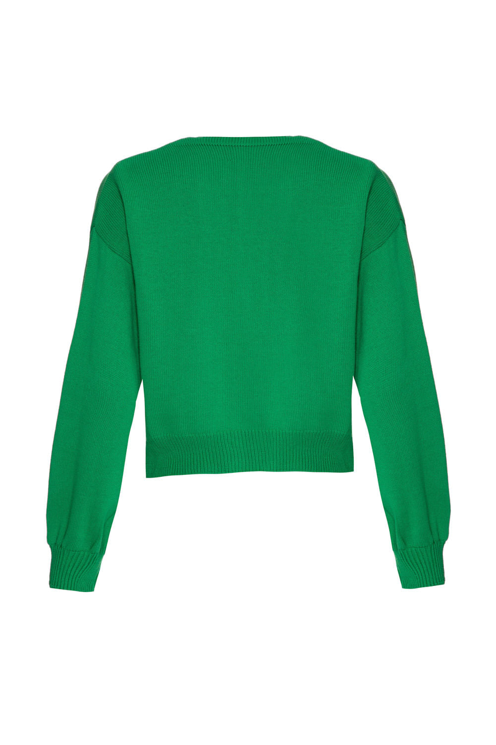 Tricot bordado botões miss emily verde
