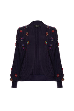 Tricot bordado miss emily azul