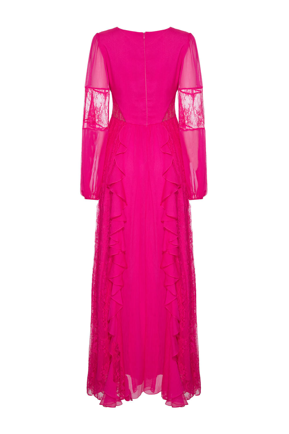 VESTIDO LONGO MANGAS SILKY SWEET LUCY PINK