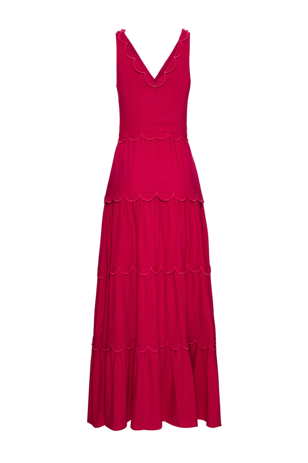 VESTIDO LONGO RECORTE LINHO NILO MATRON ROSA