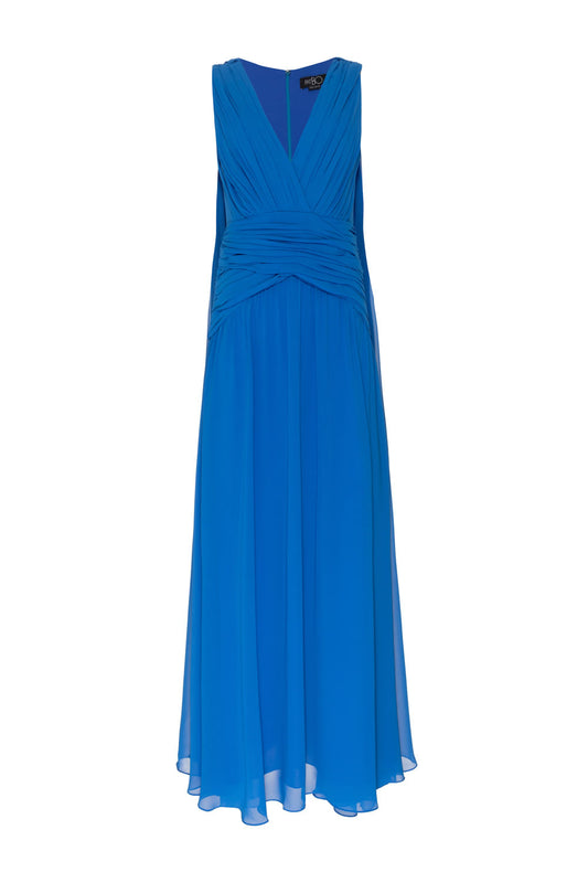VESTIDO LONGO CAPA CHIFFON MIDNIGHT AZUL