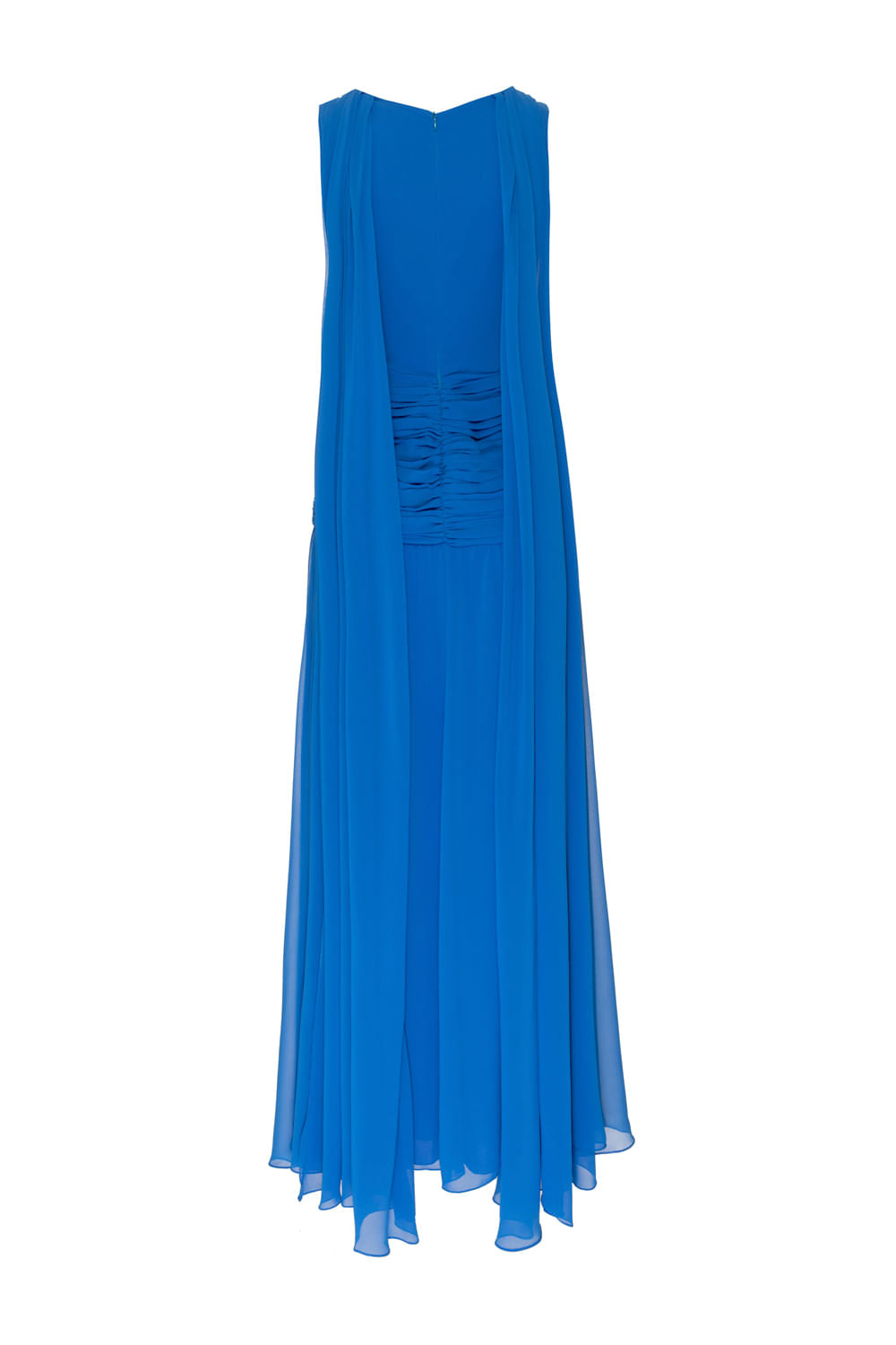VESTIDO LONGO CAPA CHIFFON MIDNIGHT AZUL