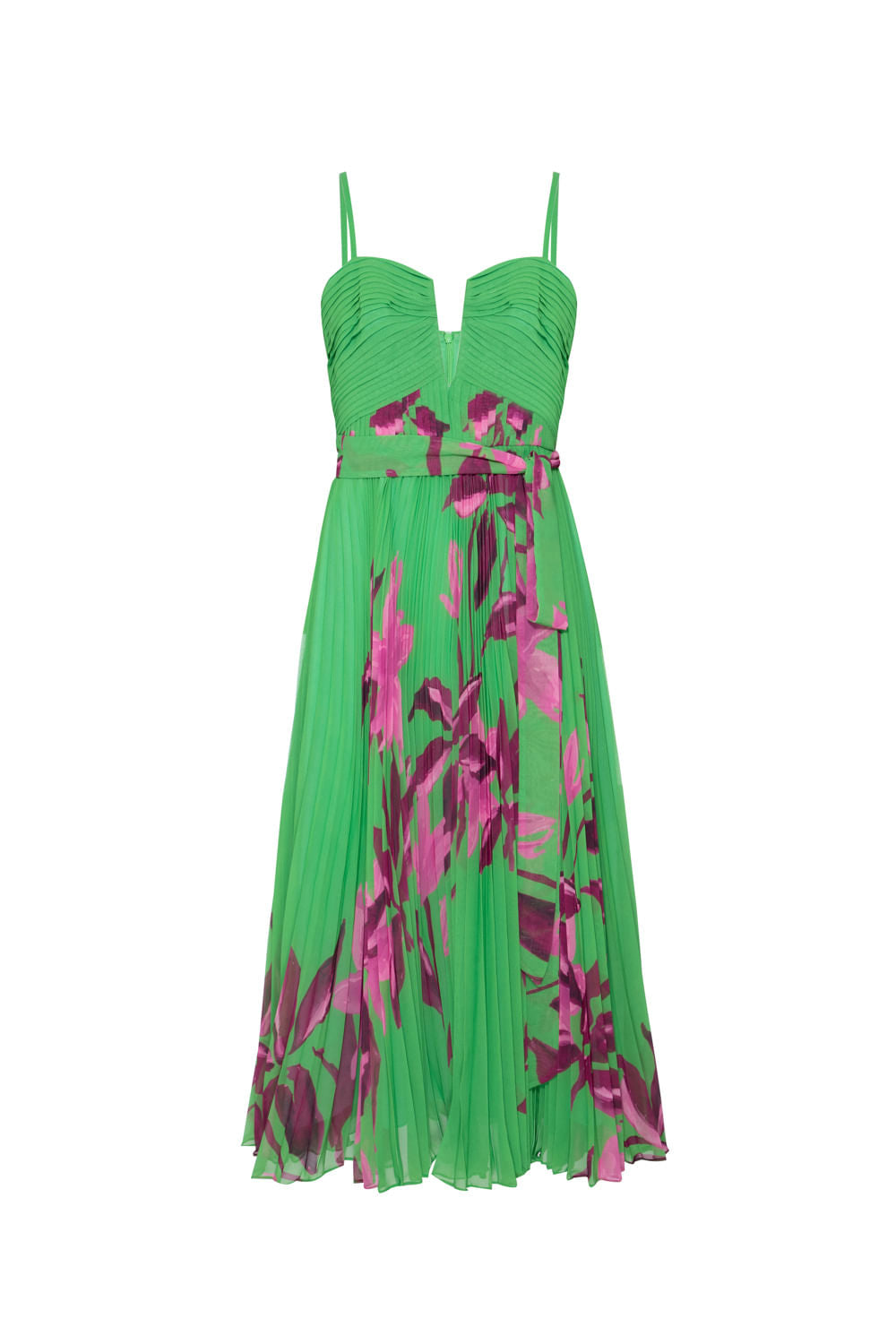 VESTIDO MÍDI FLORAL VICTÓRIA VERDE