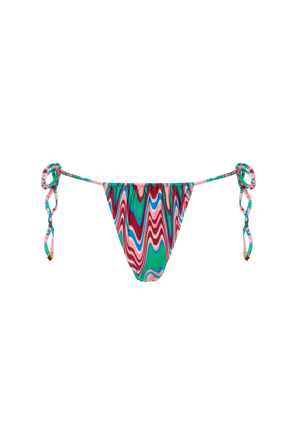 CALCINHA BIQUÍNI AMARRAÇÕES LYCRA WAVES VERDE