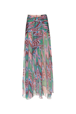 SAIA LONGA TULE LYCRA WAVES VERDE