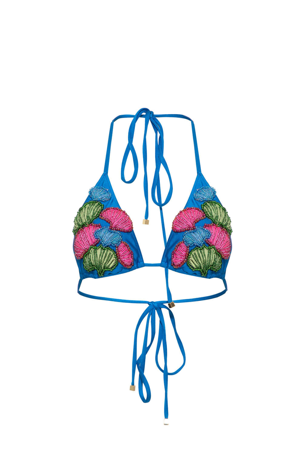 TOP BIQUÍNI BORDADO TELA RICHELIEU FELICITÁ AZUL