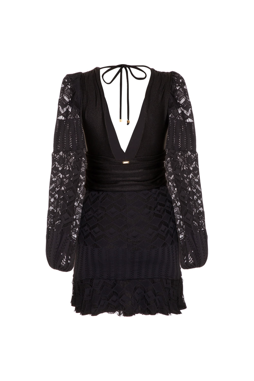 VESTIDO CURTO FIVELA TELA GEO LUDIC PRETO