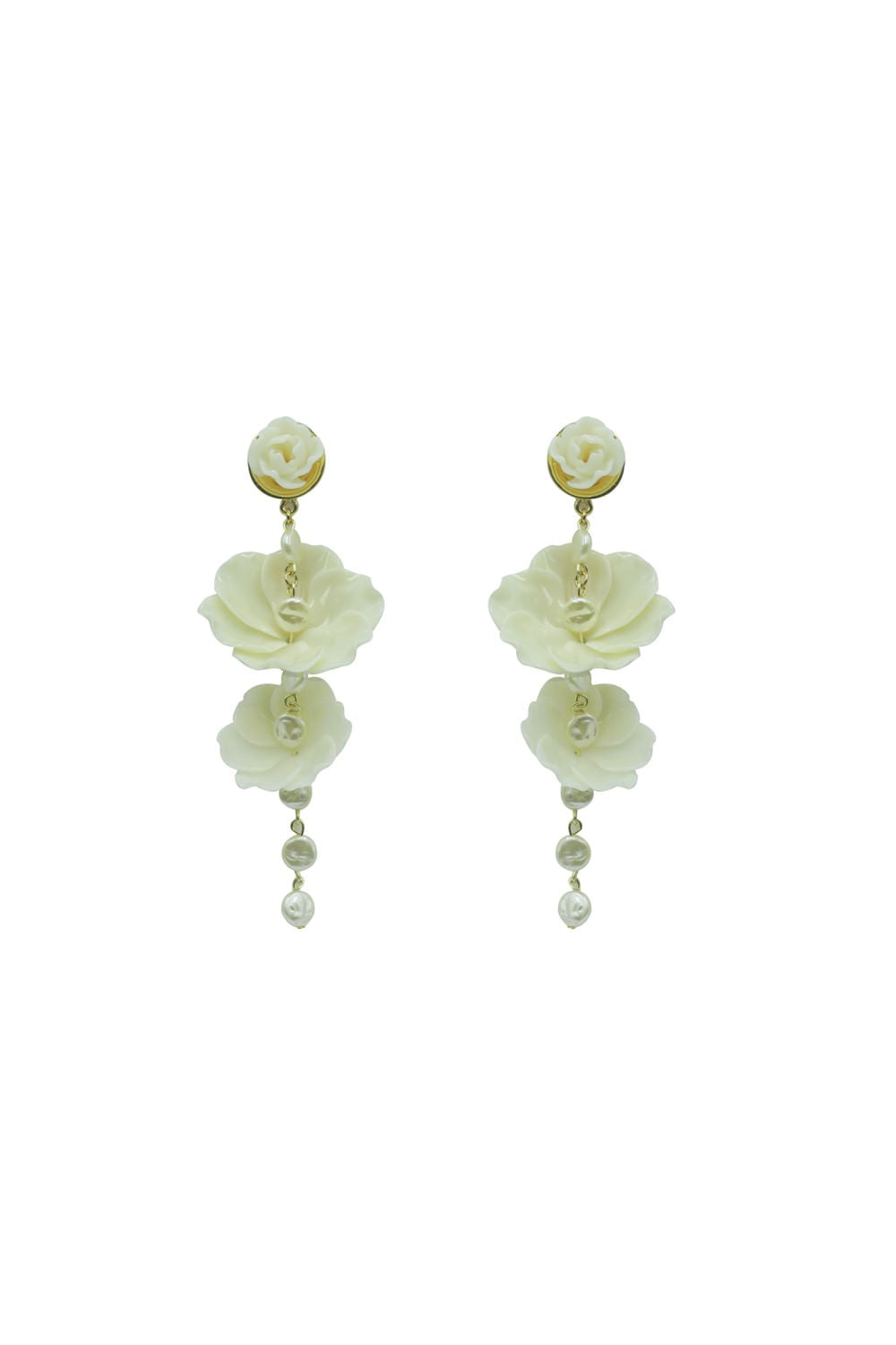 BRINCO PÉROLAS GARDÊNIA OFF WHITE
