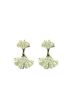 BRINCO GINKGO POÁ DUPLO OFF WHITE