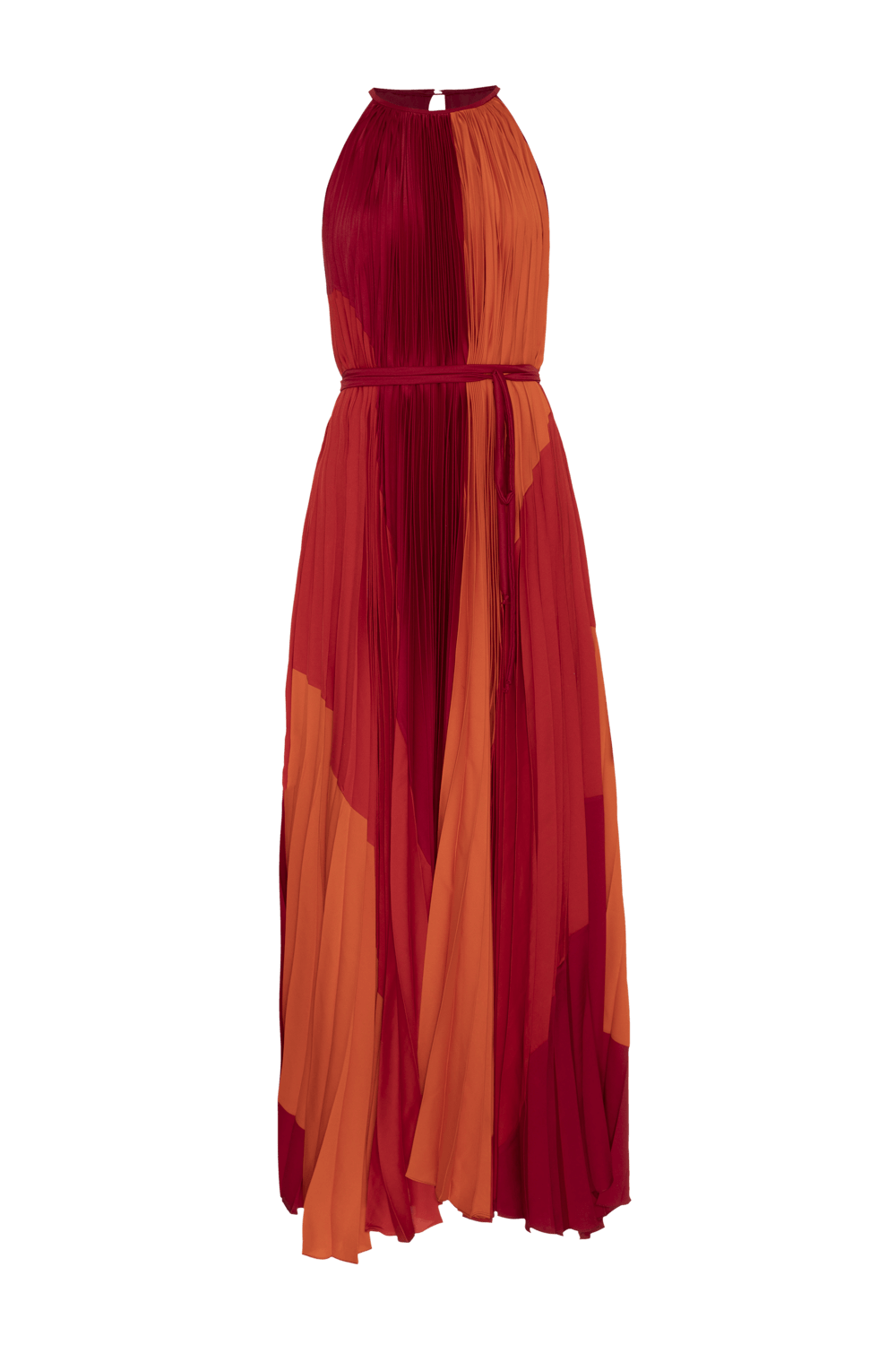 Vestido longo cetim fatiha laranja