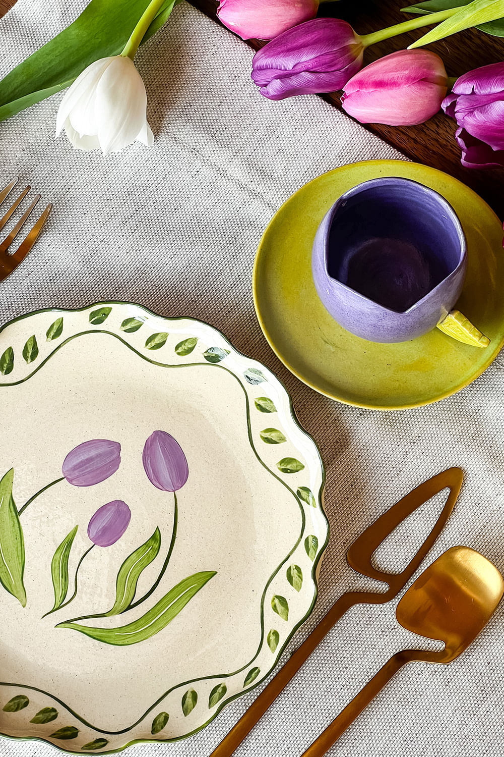 PRATO SOBREMESA TULIP GARDEN NATURAL