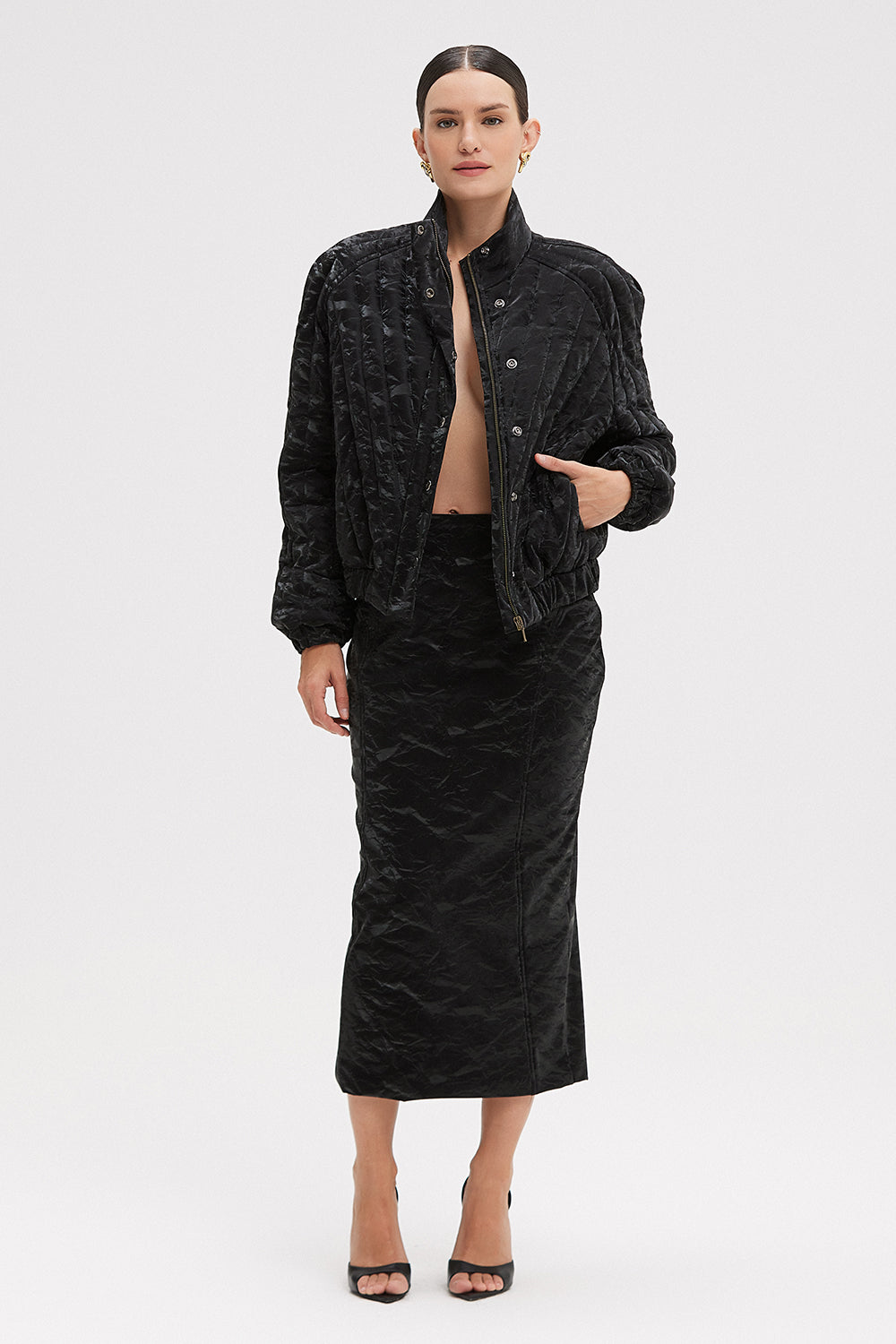 JAQUETA LEATHER NOIR 310 PRETO