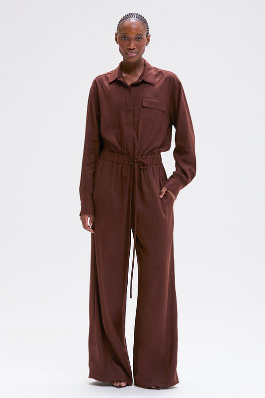 MACACÃO LINEN INTENSE RUST  MARROM