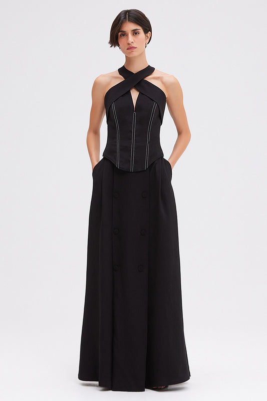 SAIA LONGA MODERN TWILL  PRETO