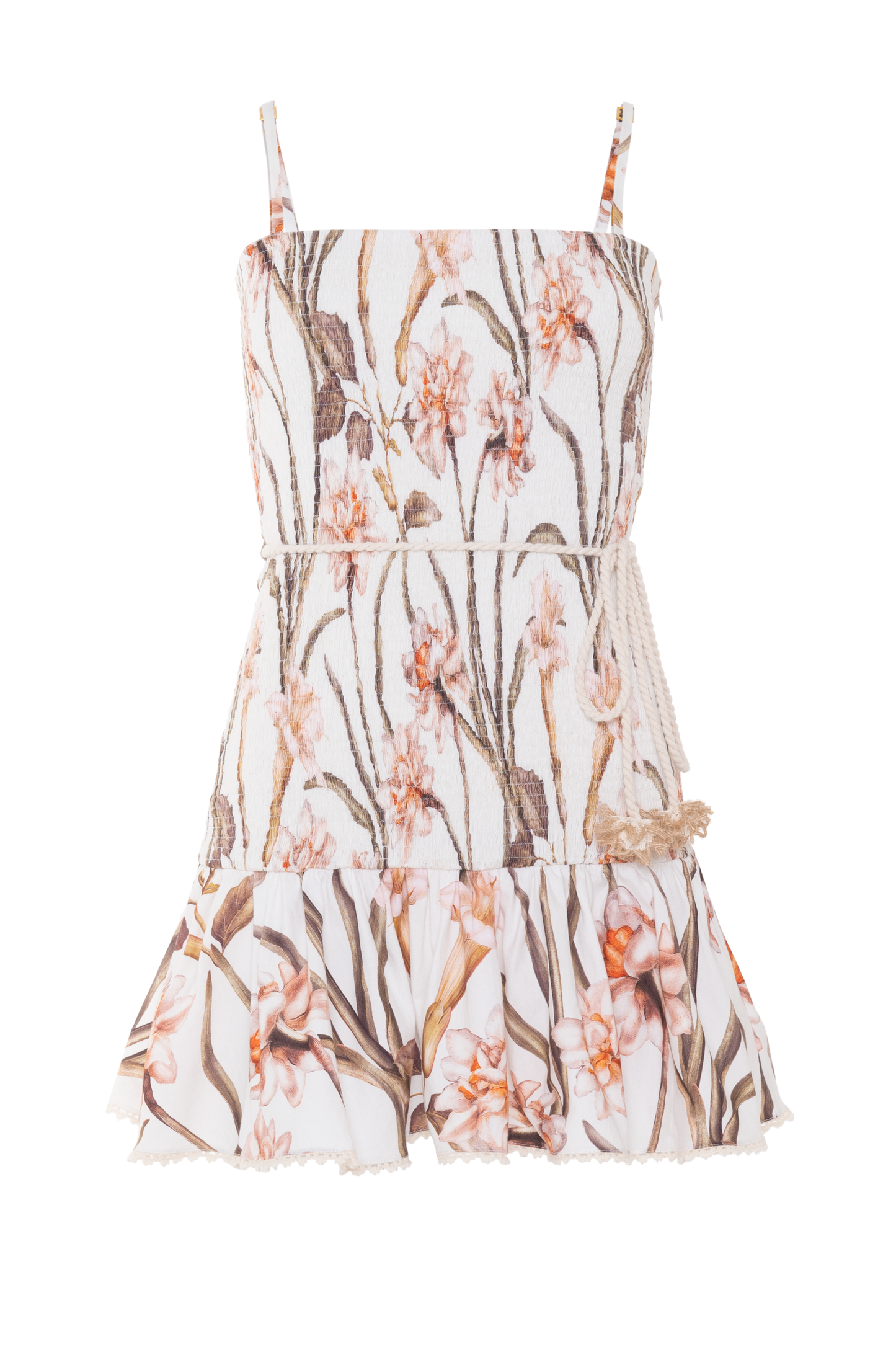VESTIDO CURTO TRICOLINE NARCISSUS OFF WHITE
