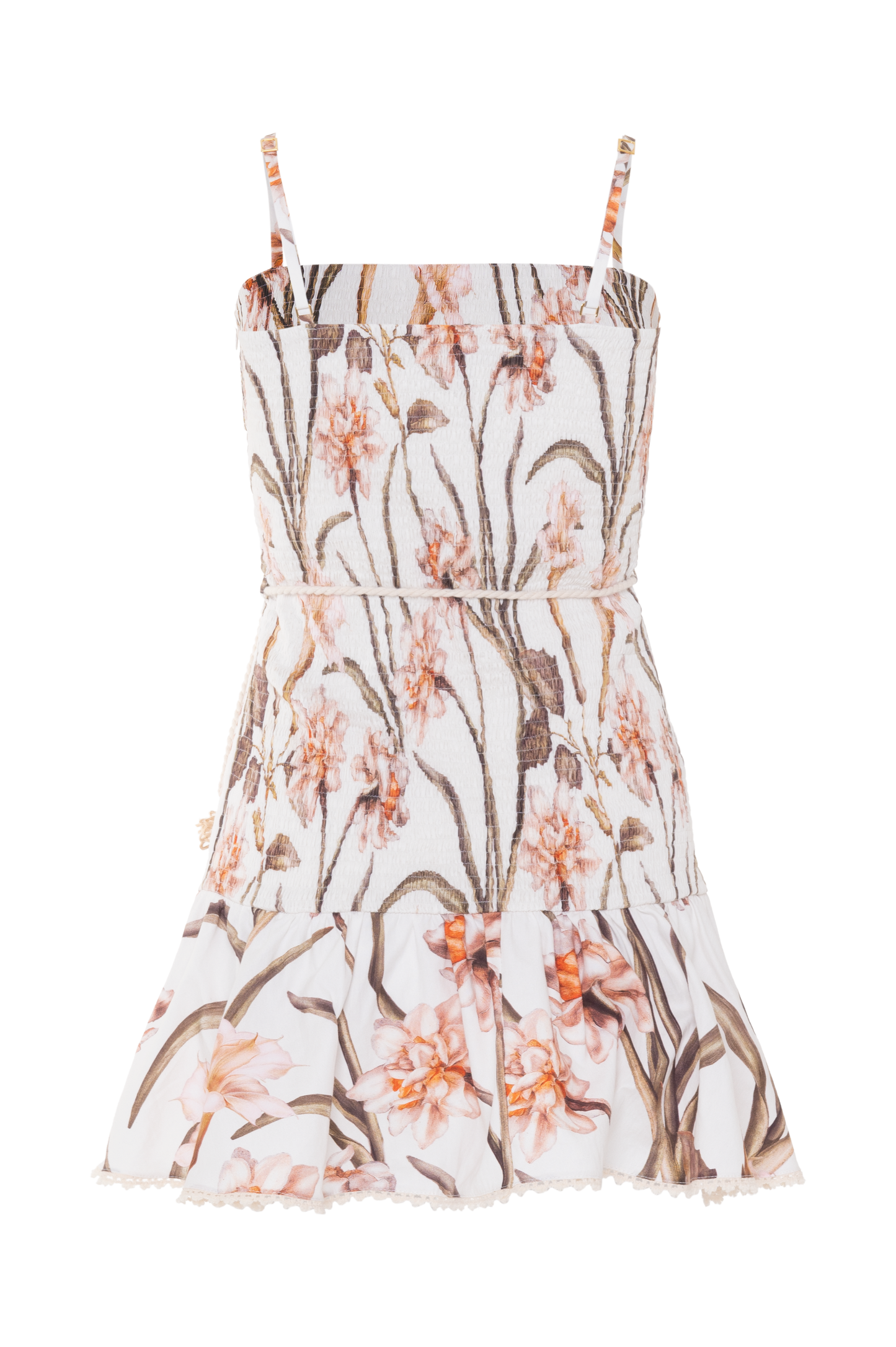 VESTIDO CURTO TRICOLINE NARCISSUS OFF WHITE