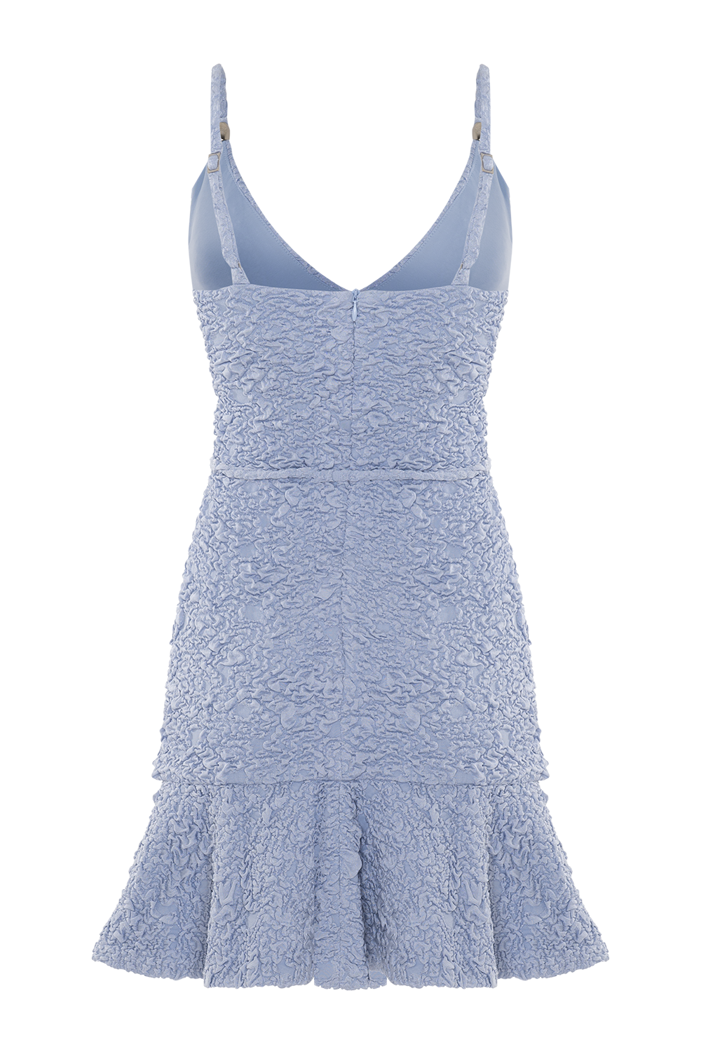 VESTIDO CURTO PAPILON JACQUARD AZUL