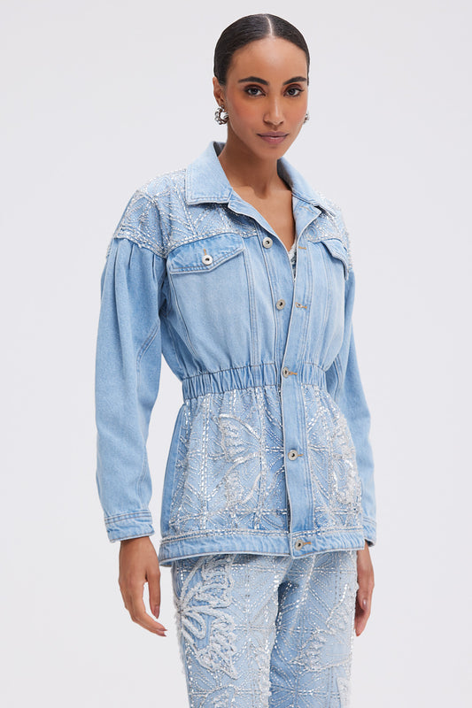 JAQUETA BUTTERFLY DENIM  AZUL