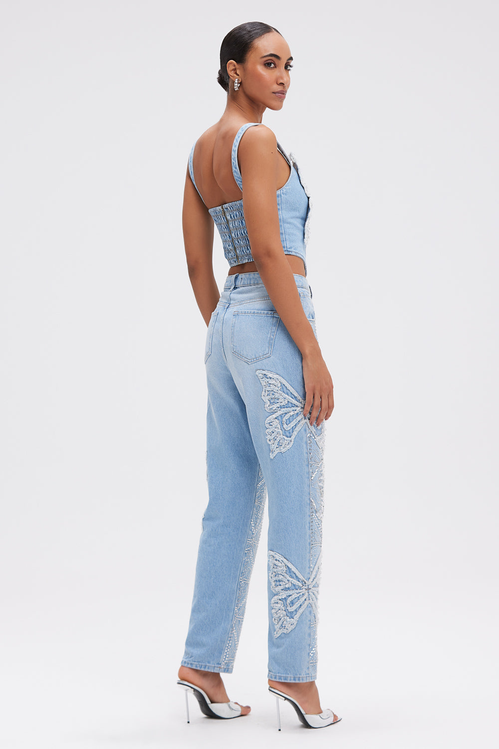 CALÇA BUTTERFLY DENIM AZUL