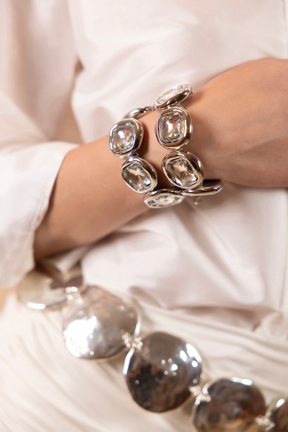 PULSEIRA PRATA MENOR - CRISTAL PRATA