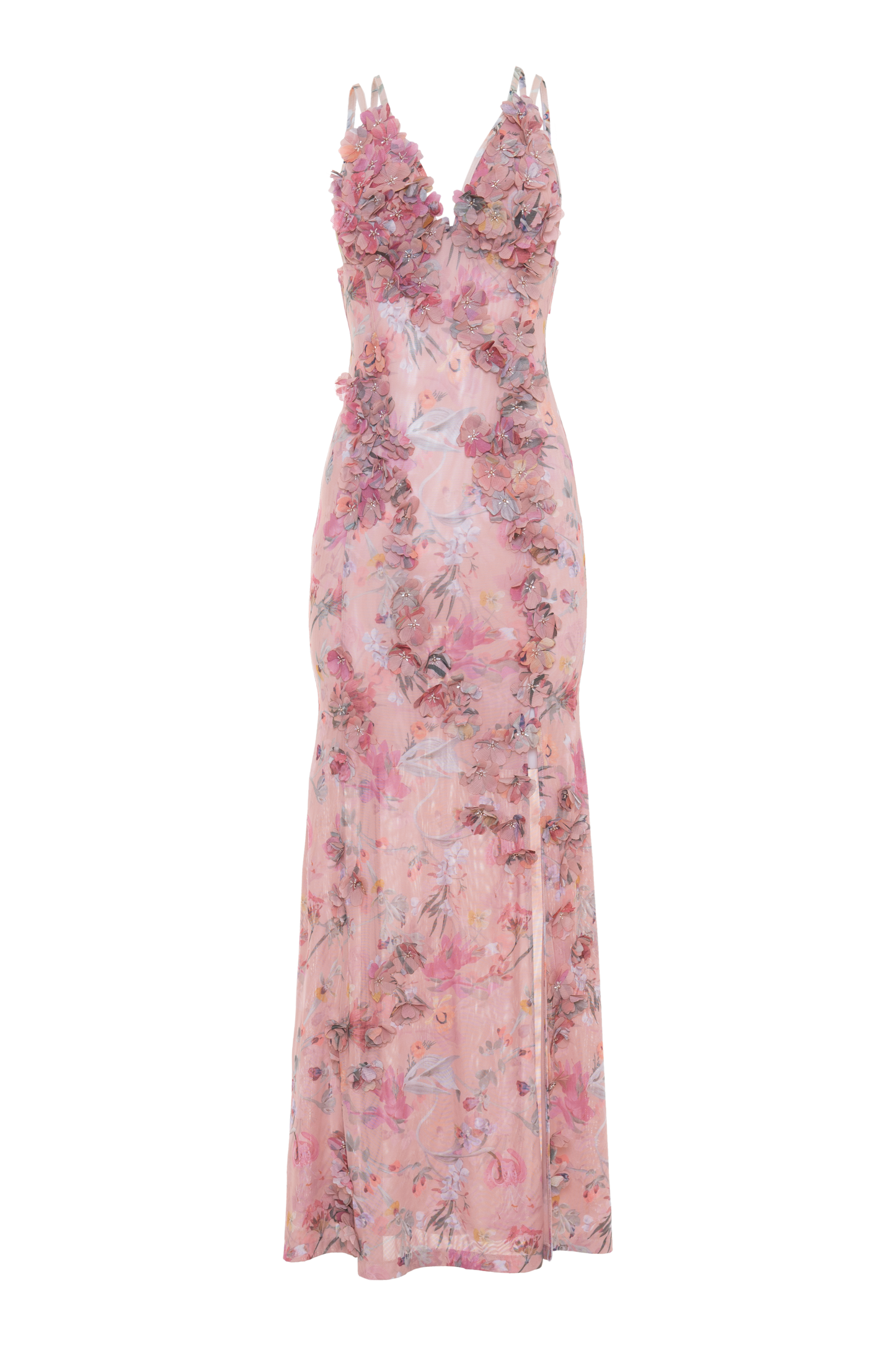 VESTIDO LONGO CAROL PRINT LARANJA