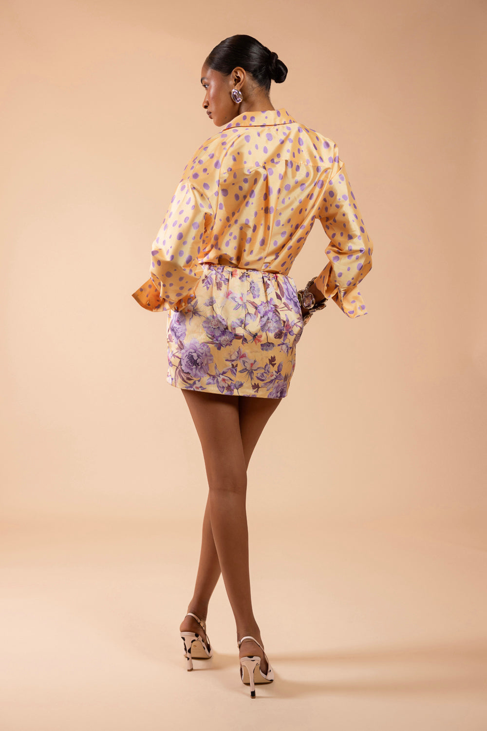 CAMISA PEONY DOTS AMARELO